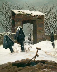 Begraafplaats in de sneeuw, 1826